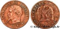 FRANCE Deux centimes Napoléon III, tête nue, petit D et g SECOND EMPIRE Lyon 1854 (20mm, g, 6h) -