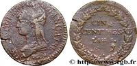 FRANCE Cinq centimes Dupré, grand module, refrappage du DIRECTOIRE Paris 1797 (28mm, 8,99g, 6h) -