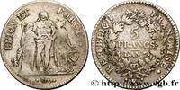 FRANCE 5 francs Union et Force, Union serré, avec glands DIRECTOIRE Bordeaux 1799 (37,51mm, 24,60g, 6h) -