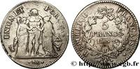 FRANCE 5 francs Union et Force, Union serré, avec glands DIRECTOIRE Bordeaux 1799 (37,51mm, 24,46g, 6h) -