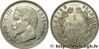 FRANCE 1 franc Napoléon III, tête nue SECOND EMPIRE Paris 1857 (23,19mm, 4,91g, 6h) -