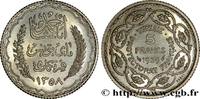 TUNISIA - FRENCH PROTECTORATE Essai 5 Francs argent au nom de Ahmed Bey AH 1358 TUNISIA - FRENCH PROTECTORATE Paris 1939 (23,68mm, 4,98g, 6h) -