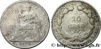 FRENCH INDOCHINA 20 Centièmes FRENCH INDOCHINA Paris 1893 (26mm, 5,26g, 6h) -