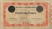 GUADELOUPE 25 Francs rouge GUADELOUPE 25 Francs rouge 1934 VG -