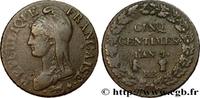 FRANCE Cinq centimes Dupré, grand module DIRECTOIRE Strasbourg 1799 (27,39mm, 9,48g, 6h) -