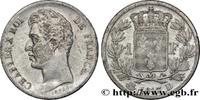 FRANCE 1 franc Charles X, matrice du revers à cinq feuill CHARLES X Lyon 1827 (23mm, 5g, 6h) -