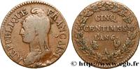 FRANCE Cinq centimes Dupré, grand module DIRECTOIRE Paris 1798 (28,36mm, 9,68g, 8h) -