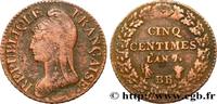 FRANCE Cinq centimes Dupré, grand module DIRECTOIRE Strasbourg 1799 (27,39mm, 10g, 6h) -