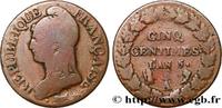 FRANCE Cinq centimes Dupré, grand module, CIN/NIQ DIRECTOIRE Paris 1797 (28mm, 8,36g, 6h) -