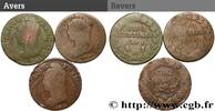 FRANCE Lot de 3 Cinq centimes Dupré, grand module DIRECTOIRE s.l. n.d. (28mm, -g, 6h) -