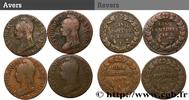 FRANCE Lot de 4 Cinq centimes Dupré, grand module DIRECTOIRE s.l. n.d. (28mm, -g, 6h) -