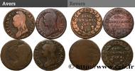 FRANCE Lot de 4 Cinq centimes Dupré, grand module DIRECTOIRE s.l. n.d. (28mm, -g, 6h) -