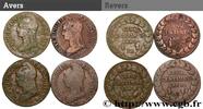 FRANCE Lot de 4 Cinq centimes Dupré, grand module DIRECTOIRE s.l. n.d. (28mm, -g, 6h) -