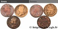 FRANCE Lot de 3 Cinq centimes Dupré, grand module DIRECTOIRE s.l. n.d. (28mm, -g, 6h) -