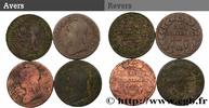 FRANCE Lot de 4 Cinq centimes Dupré, grand module DIRECTOIRE s.l. n.d. (28mm, -g, 6h) -