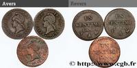 FRANCE Lot de 3 Un centime Dupré DIRECTOIRE Paris n.d. (18mm, 1,80g, 5h) -