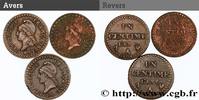 FRANCE Lot de 3 Un centime Dupré DIRECTOIRE Paris n.d. (18mm, 1,80g, 5h) -