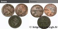 FRANCE Lot de 3 Un centime Dupré DIRECTOIRE Paris n.d. (18mm, 1,80g, 5h) -