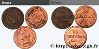 FRANCE Lot de 3 Un centime Dupré DIRECTOIRE Paris n.d. (18mm, 1,80g, 5h) -