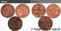 FRANCE Lot de 3 pièces de 5 centimes Dupré DIRECTOIRE Paris n.d. (18mm, 1,80g, 5h) -