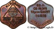 FRANCE AGNI LOGES A L’ORIENT DE PARIS - LOGES PARISIENNES 1920 (33mm, 9,24g, 12h) -