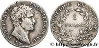 FRANCE 1 franc Bonaparte Premier Consul CONSULATE Marseille 1804 (23mm, 4,89g, 6h) -