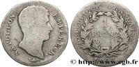 FRANCE 1 franc Napoléon Empereur, Calendrier grégorien PREMIER EMPIRE / FIRST FRENCH EMPIRE Lille 1807 (23mm, 4,64g, 6h) -