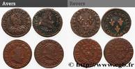 FRANCE Double tournois, lot de 4 ex. LOUIS XIII Ateliers divers n.d. (20,5mm, 11,77g, 6h) -