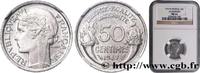 FRANCE 50 centimes Morlon, légère IV REPUBLIC Beaumont-Le-Roger 1947 (18mm, 0,70g, 6h) -
