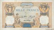 FRANCE 1000 Francs CÉRÈS ET MERCURE FRANCE 1000 Francs CÉRÈS ET MERCURE 1937 VF- -