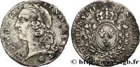 FRANCE Vingtième d'écu aux branches d’olivier, tête ceint LOUIS XV THE BELOVED Lyon 1743 (17,5mm, 1,42g, 6h) -