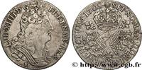 FRANCE Quart d'écu aux trois couronnes LOUIS XIV THE SUN KING Lyon 1709 (28,5mm, 7,54g, 6h) -
