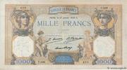 FRANCE 1000 Francs CÉRÈS ET MERCURE FRANCE 1000 Francs CÉRÈS ET MERCURE 1930 F+ -