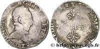 FRANCE Demi-franc au col plat HENRY III Amiens 1578 (28,5mm, 7,11g, 9h) -