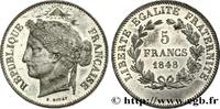 FRANCE Concours de 5 francs, essai en étain par Rogat II REPUBLIC Paris 1848 (37mm, 17,55g, 6h) -