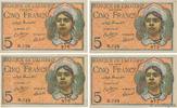 ALGERIA 5 Francs Consécutifs ALGERIA 5 Francs Consécutifs 1944 XF+ -