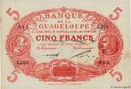 GUADELOUPE 5 Francs Cabasson rouge GUADELOUPE 5 Francs Cabasson rouge 1943 AU -