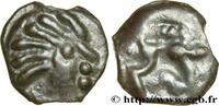 FRANCE Potin à la tête “d’indien” et au sanglier SENONES (Area of Sens) c. avant 52 AC. (17,5mm, 4,06g, 9h) -