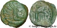FRANCE Bronze à l’aigle et à la rouelle, tête à droite GALLIA - CARNUTES (Beauce area) Chartres (28) c. 52 AC. (16mm, 2,33g, 3h) -
