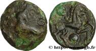 FRANCE Bronze au personnage courant et à l’androcéphale GALLIA BELGICA - BELLOVACI (Area of Beauvais) Beauvais (60) c. Ier siècle avant J.-C. (16,5mm, 3,15g, 9h) -