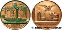FRANCE Médaille, Chemins de fer du Gard, refrappe TRANSPORTS (TRAINS, BUS, TRAMWAYS, BATEAUX...) Monnaie de Paris 1974 (49,5mm, 67,49g, 12h) -