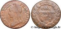 FRANCE Cinq centimes Dupré, grand module DIRECTOIRE Strasbourg 1798 (28mm, 9,54g, 6h) -