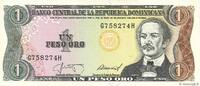 DOMINICAN REPUBLIC 1 Peso Oro DOMINICAN REPUBLIC 1 Peso Oro 1987 UNC -