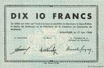 FRANCE regionalism and miscellaneous 10 Francs FRANCE regionalism and miscellaneous 10 Francs 1940 UNC -