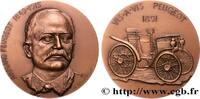 FRANCE Médaille, Armand Peugeot AUTOMOBILES ET VOITURES - PILOTES ET INVENTIONS Monnaie de Paris 1975 (67,5mm, 180,4g, 12h) -