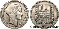 FRANCE 10 francs Turin, grosse tête, rameaux courts PROVISIONAL GOVERNEMENT OF THE FRENCH REPUBLIC 1945 (26mm, 7,10g, 6h) -