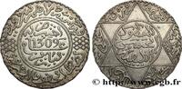 MOROCCO 5 Dirhams Hassan I an 1309 MOROCCO Paris 1891 (32,7mm, 14,42g, 12h) -
