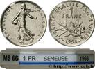 FRANCE 1 franc Semeuse, nickel, BU (Brillant Universel) V REPUBLIC Pessac 1998 (24,28mm, 6g, 6h) -