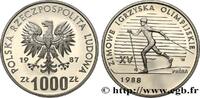 POLAND Épreuve de 1000 Zlotych Proof Jeux Olympiques de C POLAND Varsovie 1987 (31mm, 16,80g, 12h) -