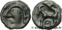 FRANCE Potin à la tête casquée et à l’annelet pointé SENONES (Area of Sens) c. avant 52 AC. (18mm, 3,14g, 3h) -